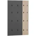 Mid.you Garderobenpaneel, Schwarz, Eiche, Holzwerkstoff, 73.5x109x2.6 cm, Aufhängemöglichkeit, Garderobe, Garderobenpaneele, Garderobenpaneele