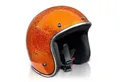 Alpha Speeds Motorradhelm ATELIER — Flake Golden Amber, Jethelm Fiberglas • Metal-Flake Orange, nur ca. 800 g, inkl. herausnehmbare Wangenpolster, Slim & Smart Fit