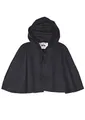 Battle-Merchant Mittelalter Gugel Damen Herren - Schwarz/Braun Larp Wikinger Kostüm Kleidung (Schwarz)