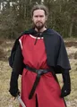 Battle Merchant Ritter-Kostüm Offene Mittelalter-Gugel schwarz "Markus", Canvas