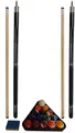 Billard Komplett Set - 2 Queues, 1 Satz Kugeln, Triangel, Kreide