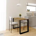 AKKE Esstisch Küchentisch Esszimmertisch Retro-Holz 60x60cm