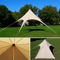 your GEAR Sonora - Sternzelt Ø 10 x 4 m Pavillon Sonnenschutz Atmungsaktiv Baumwollmischgewebe UV-Schutz Wasserdicht Outdoor Eventzelt
