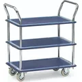 fetra Ganzstahlwagen, Ladefläche 740 x 480 mm, mit 3 Plattformen aus Stahlblech
