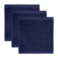 möve Superwuschel Seiftuch 30 x 30 cm aus 100% Baumwolle, deep sea 3er Set