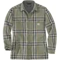 Carhartt Flannel-Sherpa, Hemd/Jacke - Dunkelgrün/Grau (G72) - L