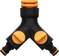 Fiskars 2-Wege-Ventil Multi mit On/Off-Ventil, für drei Gewindegrößen, Anschluss