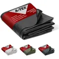 A-TEX® Schutzplane Abdeckplane Gewebeplane Plane mit Ösen 90 g/m2 schwarz 4 x 6 m schwarz 4 x 6 m