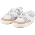 Sterntaler® Baby Schuhe Farbmix Krabbelschuh (1-tlg) Baby Schuhe aus Kunstleder & Gewebe mit elastischen Schnürsenkeln weiß 18 EU