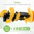 KitchenBrothers Entsafter - 700ml - BPA-frei - Trockenes Fruchtfleisch - Grau