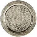 Orientalisches Tablett Mehdia Silberfarben 30cm