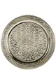 Marrakesch Orient & Mediterran Interior Dekotablett Orientalisches Tablett Mehdia Silberfarben 30cm (1 St), Handarbeit