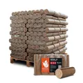 HEIZFUXX Holzbriketts Nestro XL Red 10kg x 96 Gebinde 960kg 1 Palette Hartholzbriketts Kaminbriketts Ofenbriketts Brennholz Brikett Gluthalter Briketts Paligo