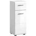 xonox.home Badkommode Standschrank klein Ice, weiß / weiß Hochglanz (1 St), Badkommode, Einzelltyp weiß
