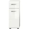 Ebuy24 Ice Badschrank 1 Schublade 1 Tür weiß Hochglanz.