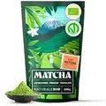 NaturaleBio Matcha Tee Pulver Bio - Premium-Qualität - 200g. Original Green Tea aus Japan. ideal zum Trinken. Grüntee-Pulver für Latte, Smoothies, Matcha-Getränk. Hergestellt in Uji, Kyoto.