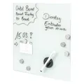 bremermann Magnettafel mit Glasfront, beschreibbar, 6 Magnete, 1 Marker, 1 Marker-Halter, Memo-Board (weiß)