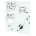 bremermann Magnettafel mit weißer Glasfront, 6 Magnete und 1 Marker