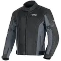 GMS Lagos wasserdichte Motorrad Textiljacke, schwarz-grau, Größe XL für Männer