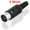 Runder MIDI Audio 5 Pins Dioden Würfel-Stecker polige pol zum für ältere Geräte