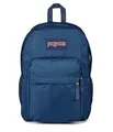 JANSPORT Big Day Rucksack – Großer 26L Alltagsrucksack für Schule, Reisen & Freizeit, mit 15’ Laptopfach, mehreren Fächern & Flaschenhalter, 43.5 x 19 x 32.5 cm, Navy, Blau