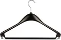 RSR Hangers Kleiderbügel F 44 cm Jackenbügel Sakkobügel Kunststoff Schwarz, (20-tlg)