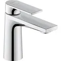 Duravit Badarmatur Tulum Einhebel Waschtischmischer S Einhandmischer Wasserhahn ohne Zugstangen Ablaufgarnitur silberfarben