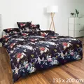 CASATEX Bettwäsche Belana Dunkelblau Satin 135 cm x 200 cm