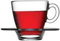 12er Set Premium 6x Teegläser 6x Untertasse Gläserset für Tee, Kaffee Capuccino