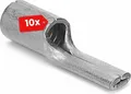 10 Stück Kalitec Stiftkabelschuh 35mm² unisoliert aus Kupfer gewalzt, verlötet und verzinnt I Kabelschuhe in Stiftform für Batteriekabel I Dorntyp Flach Innendurchmesser 8,9mm I Länge 39mm