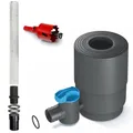 YourCasa Regensammler Set [Downpipe] mit Verbindungsschlauch 30cm & Regentonnendurchführung - Absperrhahn und Filter zum Verbinden von Fallrohr 68-100mm DN100 Regentonne Regenwassersammler (Anthrazit)