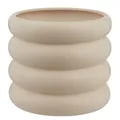 BUTLERS Blumentopf Hoop Steingut Beige Ø 18cm | Übertopf für Kräuter & Pflanzen, Pflanzentopf für innen, Blumenübertopf für Balkon | Dekoration Fensterbank Deko Wohnzimmer
