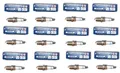 12x BOSCH Zündkerze 0242230500 DOPPELPLATIN für MERCEDES CLK C208 E-KLASSE