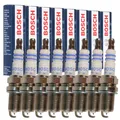 8x BOSCH FR8DPP33+ 0242230500 Zündkerze für MERCEDES W140 R129 400-60 AMG M119