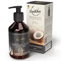 DaniChou Massageöl Kokos 250ml - Natürliche Entspannung - Mit Jojobaöl & Mandelöl - Exotische & tropische Brise - 100% Naturkosmetik & ätherische Öle - Ohne Paraffine & Farbstoffe - Pflegendes Öl