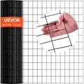 VEVOR Weidezaun, 91 cm x 7,62 m, Maschenweite 5,08 x 7,62 cm, φ1,52 mm verzinkter Stahldrahtzaun für Hühner, Kaninchen, vinylbeschichteter Viehz... - Schwarz