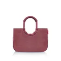 reisenthel loopshopper M twist maroon – Stabile Tasche mit praktischen Fächern aus recycelten PET-Flaschen – Eleganz beim Einkaufen, viel Funktion inklusive!