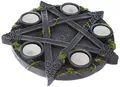 NN Designs Wiccan Pentagram Tea Light Holder Gothic Witch Candle Holder NEU