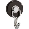 Maul Kreisförmig Hakenmagnet Schwarz 5 kg Tragfähigkeit 37 mm 2 Stück