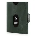 BROWN BEAR Geldbörse klein mit Münzfach echt Leder Vintage Olive | Slim Wallet RFID-Schutz | Mini Portemonnaie Echtleder | Kartenetui Herren & Damen | BB Jackson GN