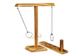 Goods+Gadgets Spiel GOODS+GADGETS Holz Ringwurf Spiel – Aktion Hakenspiel für 2 Spieler, Ringwurfspiel Deluxe, Ring Toss Hook Battle-Game