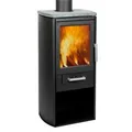 Varde Kaminofen Samsø Stahl schwarz mit Speckstein-Topplatte 5 kW