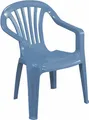 Kindersessel hellblau Vollkunststoff, Monoblock, stapelbar