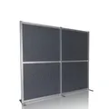 hjh OFFICE Akustiktrennwand FLEXMIUT MODUL schallabsorbierende Trennwand, freistehender Sichtschutz für Büro und Zuhause, Grau