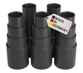 BAUHELD Staubsaugerrohr-Adapter Schwarz PVC-Gummi, Zubehör für Kärcher, Bosch, Miele, AEG, Siemens, Makita, Dyson, Festool, Vorwerk, Einhell, Mehrstufensystem, flexibel zuschneidbar