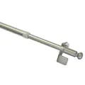 Gardinia Klemmstange, Ausdrehbar, Montage ohne Schrauben und Bohren, Press&Go Filigrano Kugel, Durchmesser 8/10 mm, Länge 30-50 cm, Metall, Edelstahl-Optik, 31513, Edelstahl-Optik (Kugel)