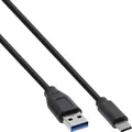 InLine - USB-Kabel - 24 pin USB-C (M) zu USB Typ A (M) - USB 3,2 Gen 1 - 1,5 A - 2,0m - Schwarz (Packung mit 60) (B-35712)
