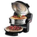 Ariete Mini-Backofen, schwarz, 2300 W, mit Timer und Antihaftbeschichtung