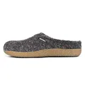 GIESSWEIN Hausschuh Veitsch - In-/Outdoor Filzpantoffeln für Männer & Frauen, Leder Fußbetteinlagen, Warmer Unisex Hausschuh, Robuste Pantoletten, rutschfeste Woll-Hausschuhe,Hellgrau (Schiefer),39 EU