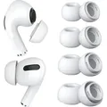 MMOBIEL 4 Paar Ersatz-Ohrstöpsel für AirPods Pro - Silikon Ohrstöpsel XS/S/M/L– Weiß - Weiß